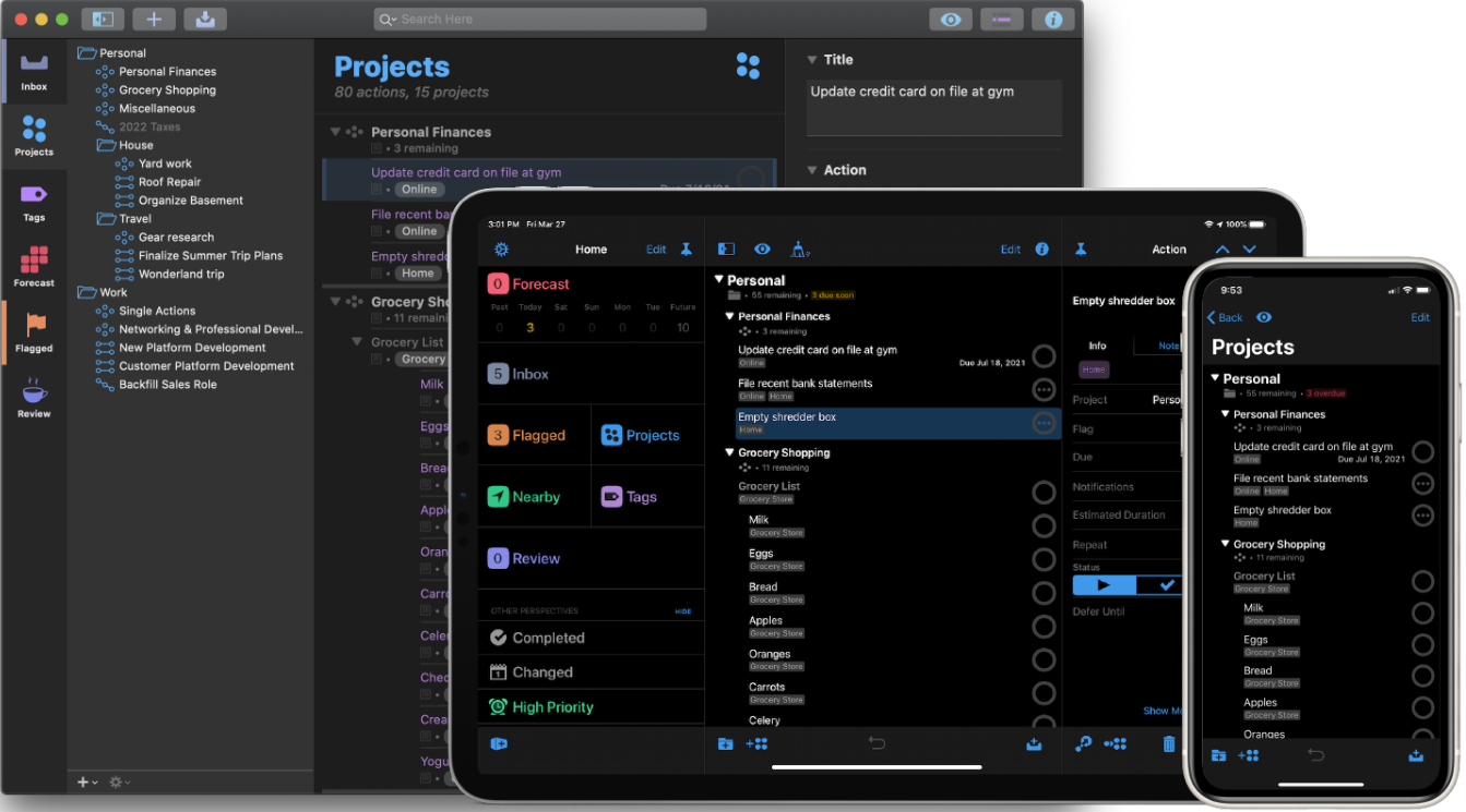 OmniFocus 3 Redesign
