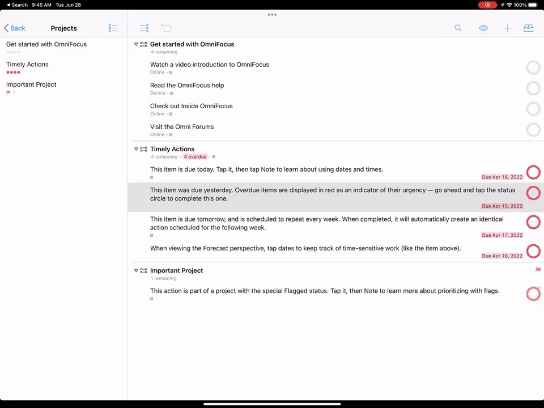 Split View behavior of the three-pane layout